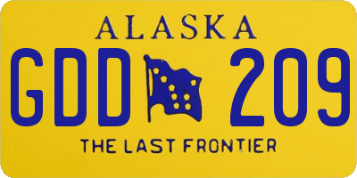 AK license plate GDD209
