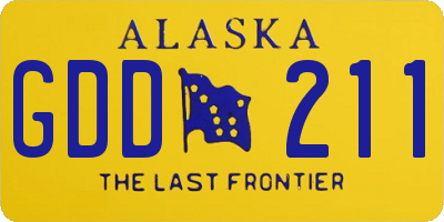 AK license plate GDD211
