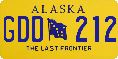 AK license plate GDD212