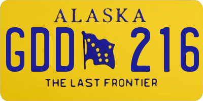AK license plate GDD216
