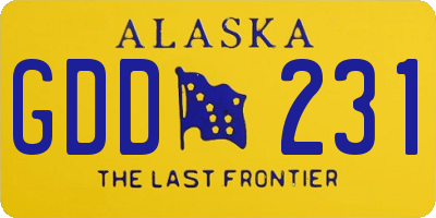 AK license plate GDD231