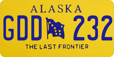 AK license plate GDD232