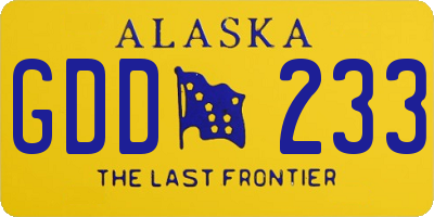 AK license plate GDD233