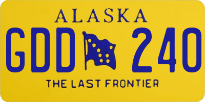 AK license plate GDD240