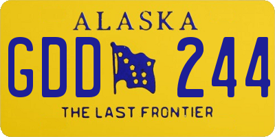 AK license plate GDD244