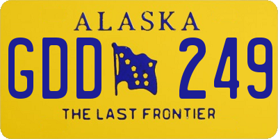 AK license plate GDD249