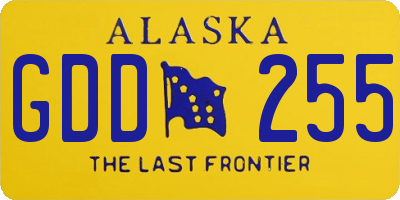 AK license plate GDD255