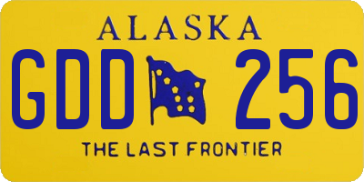 AK license plate GDD256