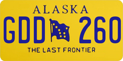 AK license plate GDD260