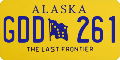 AK license plate GDD261