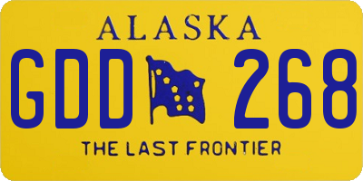 AK license plate GDD268