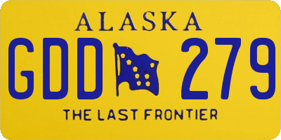 AK license plate GDD279