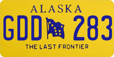 AK license plate GDD283