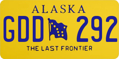 AK license plate GDD292