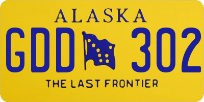 AK license plate GDD302