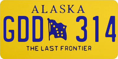 AK license plate GDD314