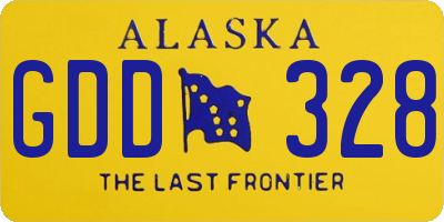 AK license plate GDD328