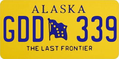 AK license plate GDD339
