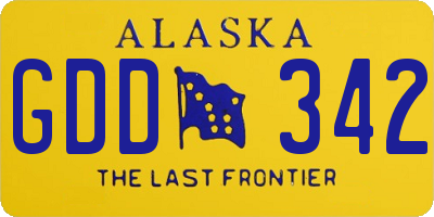 AK license plate GDD342