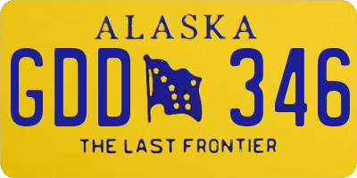AK license plate GDD346
