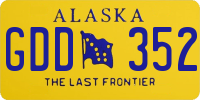 AK license plate GDD352