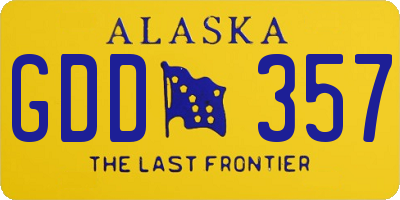 AK license plate GDD357
