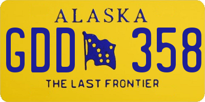 AK license plate GDD358