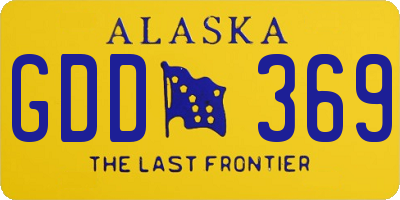AK license plate GDD369