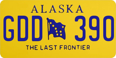 AK license plate GDD390