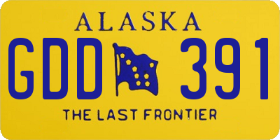 AK license plate GDD391