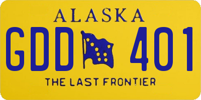 AK license plate GDD401