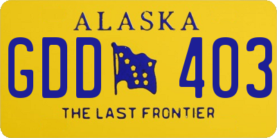 AK license plate GDD403