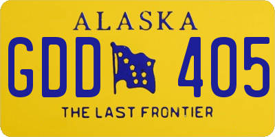 AK license plate GDD405