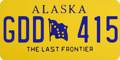 AK license plate GDD415
