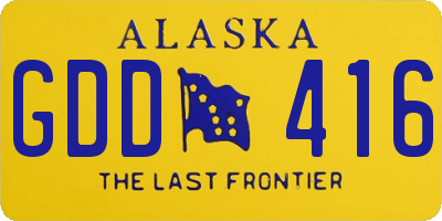 AK license plate GDD416