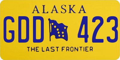 AK license plate GDD423