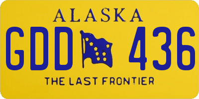 AK license plate GDD436