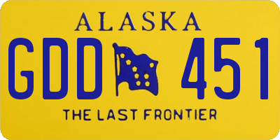 AK license plate GDD451