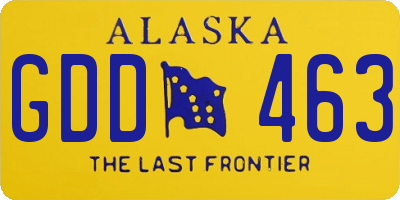 AK license plate GDD463