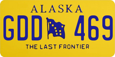AK license plate GDD469