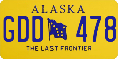 AK license plate GDD478