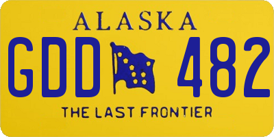 AK license plate GDD482