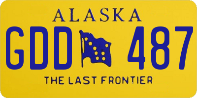 AK license plate GDD487