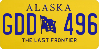 AK license plate GDD496