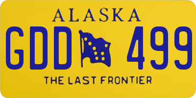 AK license plate GDD499
