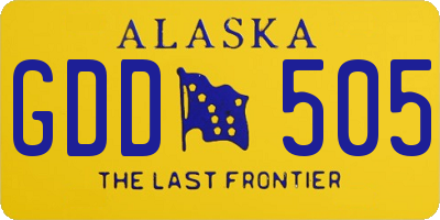 AK license plate GDD505