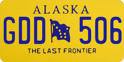 AK license plate GDD506