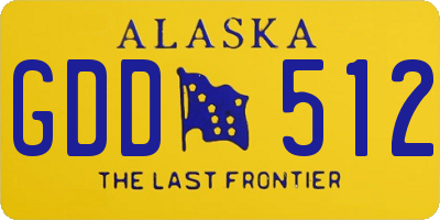 AK license plate GDD512