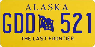 AK license plate GDD521