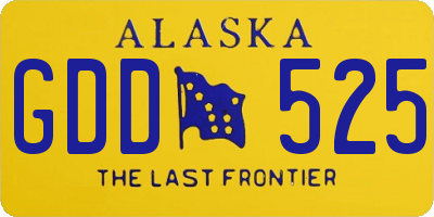 AK license plate GDD525